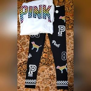 Nwt vhtf vs pink checkered fashion show set